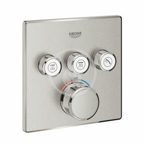 GROHE Grohtherm SmartControl Termostatická baterie pod omítku, 3 ventily, supersteel 29126DC0