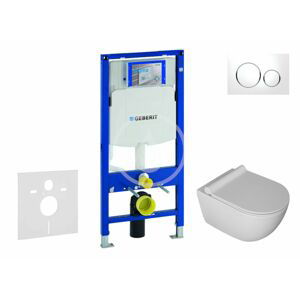 GEBERIT Duofix Set předstěnové instalace, klozetu Gaia a sedátka softclose, tlačítko Sigma20, bílá/chrom SANI11CA3105