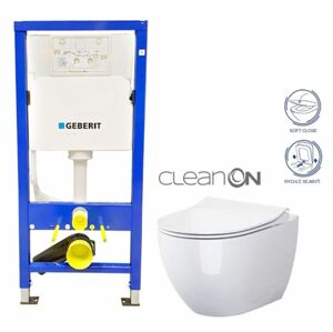 GEBERIT DuofixBasic bez tlačítka + WC CERSANIT ZEN CLEANON + SEDÁTKO 458.103.00.1 X HA1