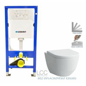 GEBERIT DuofixBasic bez tlačítka + WC LAUFEN PRO LCC RIMLESS + SEDÁTKO 458.103.00.1 X LP2