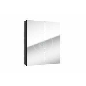 Kielle Vega Zrcadlová skříňka, 60x73x15 cm, matná černá 50118604