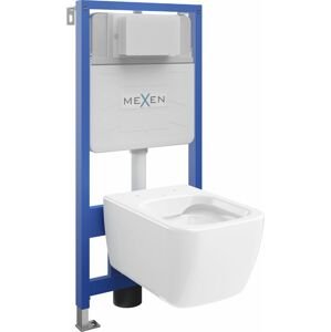 MEXEN/S WC předstěnová instalační sada Fenix Slim s mísou WC Margo,  bílá 6103342XX00