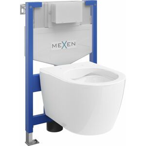 MEXEN/S WC předstěnová instalační sada Fenix XS-F s mísou WC Carmen,  bílá 6803388XX00