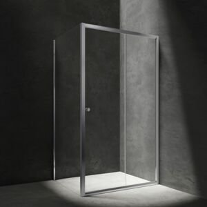 OMNIRES BRONX sprchový kout s posuvnými dveřmi, 110 x 80 cm chrom / transparent /CRTR/ BR1180CRTR