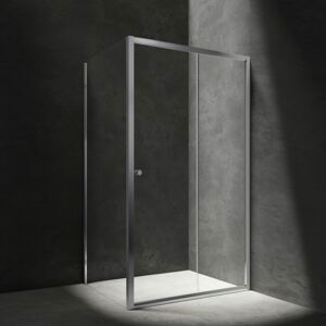 OMNIRES BRONX sprchový kout s posuvnými dveřmi, 130 x 90 cm chrom / transparent /CRTR/ BR1390CRTR