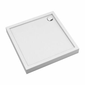OMNIRES CAMDEN akrylátová sprchová vanička čtverec, 80 x 80 cm bílá lesk /BP/ CAMDEN80/KBP