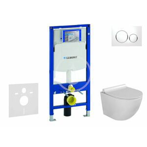 GEBERIT Duofix Set předstěnové instalace, klozetu Gaia a sedátka softclose, tlačítko Sigma20, bílá/chrom SANI11CA3110