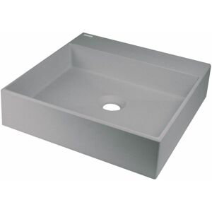 DEANTE Correo metallic grey Granit umyvadlo na desku 400x400 mm CQR_SU4S