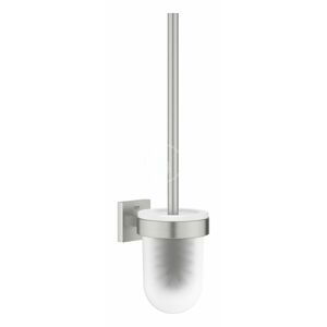 GROHE QuickFix Start Cube WC štětka nástěnná s držákem, sklo/supersteel 40977DC0