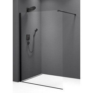 MODULAR SHOWER BLACK jednodílná zástěna pevná k instalaci na zeď, 800 mm POLYSAN MS1-80B