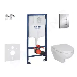 GROHE Rapid SL Set předstěnové instalace, klozetu a sedátka Jika Lyra Plus, tlačítka Skate Cosmopolita, chrom 38528SET-KJ2