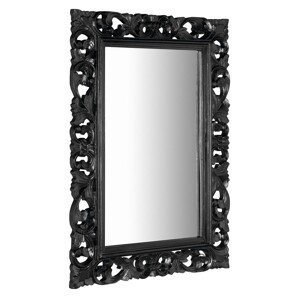SAPHO SCULE zrcadlo ve vyřezávaném rámu, 70x100cm, černá IN167