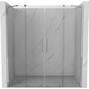 MEXEN/S Velar Duo posuvné sprchové dveře 170 cm, transparent, chrom 871-170-000-02-01