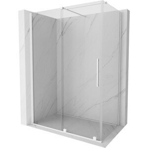 MEXEN/S Velar sprchový kout 140 x 75, transparent, bílá 871-140-075-01-20