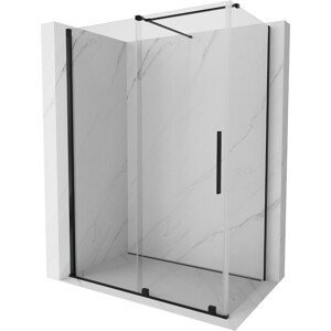 MEXEN/S Velar sprchový kout 150 x 80, transparent, černá 871-150-080-01-70