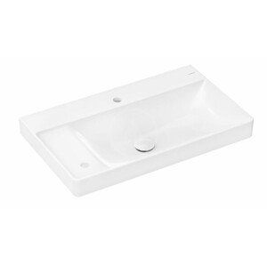 HANSGROHE Xelu Q Umyvadlo 80x48 cm, bez přepadu, 2 otvory pro baterii, SmartClean, bílá 61031450