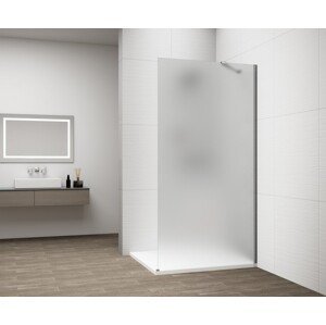 POLYSAN ESCA CHROME jednodílná sprchová zástěna k instalaci ke stěně, matné sklo, 1400  ES1114-01