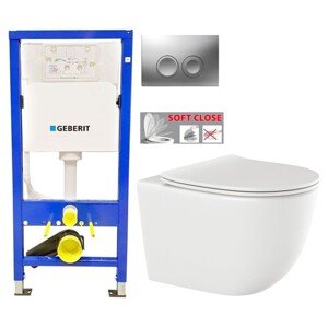 GEBERIT DuofixBasic s matným tlačítkem DELTA21 + WC INVENA TINOS  + SEDÁTKO 458.103.00.1 21MA NO1