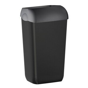 SAPHO COLORED odpadkový koš nástěnný s víkem 23l, ABS, černá mat A74201NE-1