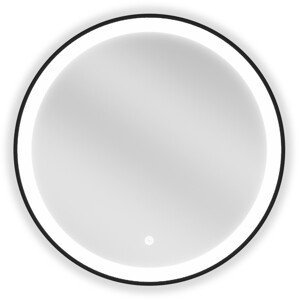 MEXEN Esso zrcadlo s osvětlením 60 cm, LED 6000K černý rám 9825-060-060-611-70