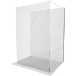 MEXEN/S Kioto Sprchová zástěna WALK-IN volněstojící 150 x 200 cm, transparent 8 mm, bílá 800-150-002-20-00