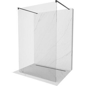 MEXEN/S Kioto Sprchová zástěna WALK-IN volněstojící 150 x 200 cm, transparent 8 mm, černá 800-150-002-70-00