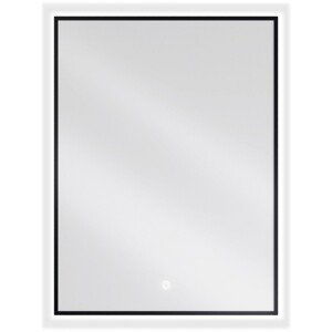 MEXEN Erma zrcadlo s osvětlením 60 x 80 cm, LED 6000K, černý rám 9814-060-080-611-70