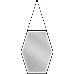 MEXEN Orla zrcadlo s osvětlením 60 x 80 cm, LED 6000K, černý rám 9815-060-080-611-70