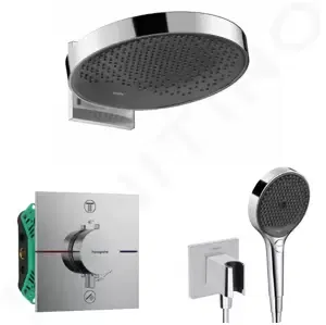 HANSGROHE Sprchový set s termostatem pod omítku, s tělesem, průměr 36 cm, 3 proudy, chrom SANI21HHH011