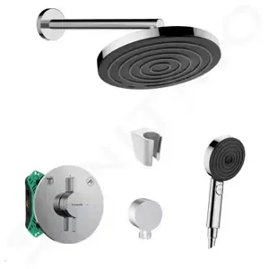 HANSGROHE Sprchový set s baterií pod omítku, s tělesem, průměr 26 cm, 3 proudy, chrom SANI21HHK000