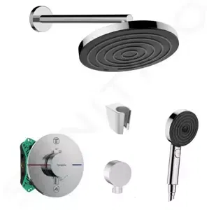 HANSGROHE Sprchový set s termostatem pod omítku, s tělesem, průměr 26 cm, 3 proudy, chrom SANI21HHK002