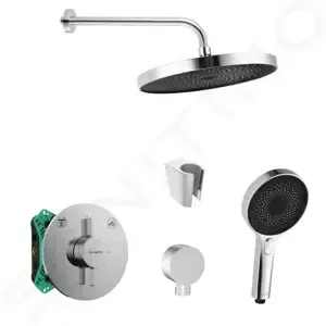 HANSGROHE Sprchový set s baterií pod omítku, s tělesem, průměr 26 cm, 3 proudy, chrom SANI21HKK000