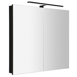 SAPHO GRETA galerka s LED osvětlením, 81x70x14cm, černá mat GR085-0035