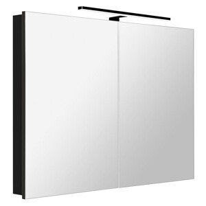 SAPHO GRETA galerka s LED osvětlením, 101x70x14cm, černá mat GR105-0035