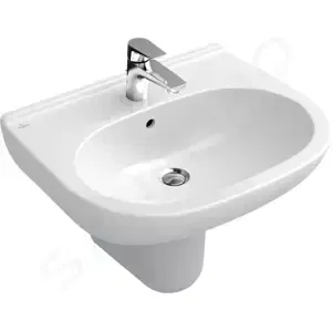 VILLEROY & BOCH O.novo Umyvadlo 550x450 mm, s přepadem, otvor pro baterii, alpská bílá 51605501