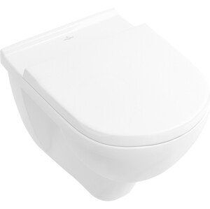 VILLEROY & BOCH O.novo Závěsné WC se sedátkem SoftClose, Combi-Pack, s CeramicPlus, bílá 5660H1R1