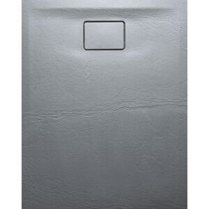 SAPHO ACORA vanička z litého mramoru, obdélník 100x80x2,9cm, šedá, dekor kámen AC023