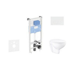 IDEAL STANDARD ProSys Set předstěnové instalace, klozetu a sedátka  Bau Ceramic, tlačítka Oleas M1, Rimless, SoftClose, bílá ProSys120M SP64