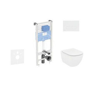 IDEAL STANDARD ProSys Set předstěnové instalace, klozetu a sedátka  Tesi, tlačítka Oleas M2, Rimless, SoftClose, bílá ProSys120M SP7