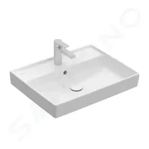 VILLEROY & BOCH Collaro Umyvadlo 600x470 mm, s přepadem, otvor pro baterii, CeramicPlus, alpská bílá 4A336GR1