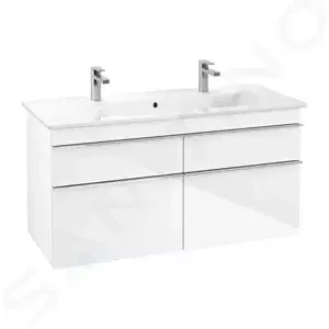 VILLEROY & BOCH Venticello Umyvadlová skříňka, 1153x590x502 mm, 4 zásuvky, Glosy White A92901DH