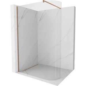 MEXEN/S Kioto Sprchová zástěna WALK-IN Walk-in 100 x 200 cm, transparent 8 mm, měď kartáčovaná 800-100-101-65-06