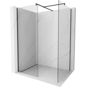 MEXEN/S Kioto Sprchová zástěna WALK-IN 70 x 70 cm, transparent, černá 800-070-202-70-00-070