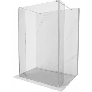 MEXEN/S Kioto Sprchová zástěna WALK-IN volněstojící 95 x 30 x 30 cm, transparent, chrom 800-095-030-222-01-00-030