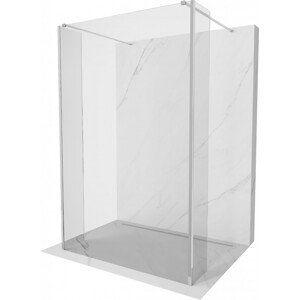 MEXEN/S Kioto Sprchová zástěna WALK-IN volněstojící 110 x 30 x 30 cm, transparent, chrom 800-110-030-222-01-00-030