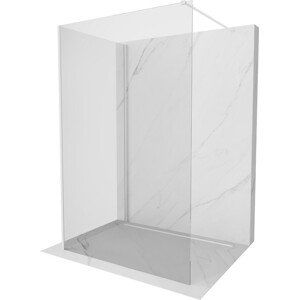 MEXEN/S Kioto Sprchová zástěna WALK-IN 140 x 95 cm, transparent, bílá 800-140-212-20-00-095