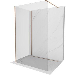 MEXEN/S Kioto Sprchová zástěna WALK-IN 100 x 85 cm, transparent, měď kartáčovaná 800-100-212-65-00-085