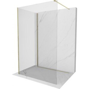 MEXEN/S Kioto Sprchová zástěna WALK-IN 110 x 105 cm, transparent, zlatá 800-110-212-50-00-105