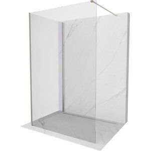 MEXEN/S Kioto Sprchová zástěna WALK-IN 110 x 75 cm, transparent, nikl kartáčovaná 800-110-212-97-00-075