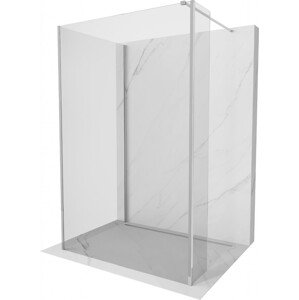 MEXEN/S Kioto Sprchová zástěna WALK-IN 120 x 85 x 40 cm, transparent, chrom 800-120-085-221-01-00-040